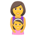 👩‍👧 family: woman, girl display on JoyPixels